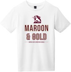 Maroon & Gold Logo Tee Shirt - Ring Spun Cotton